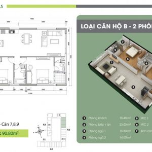 90m2 Block A - Thiết kế Green Town Bình Tân