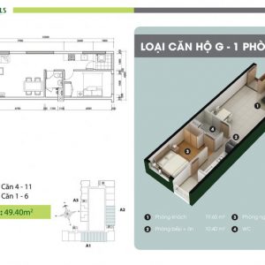 49m2 Block A - Thiết kế Green Town Bình Tân